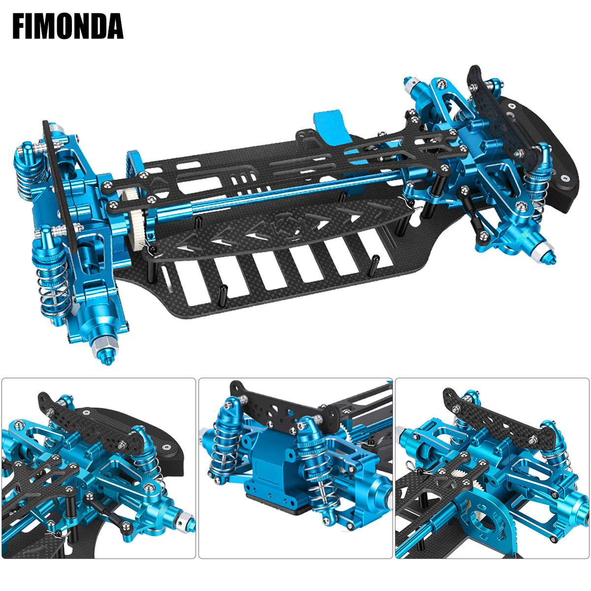 Rc Car Body Shell - Aluminum & Carbon Fiber Frame Chassis