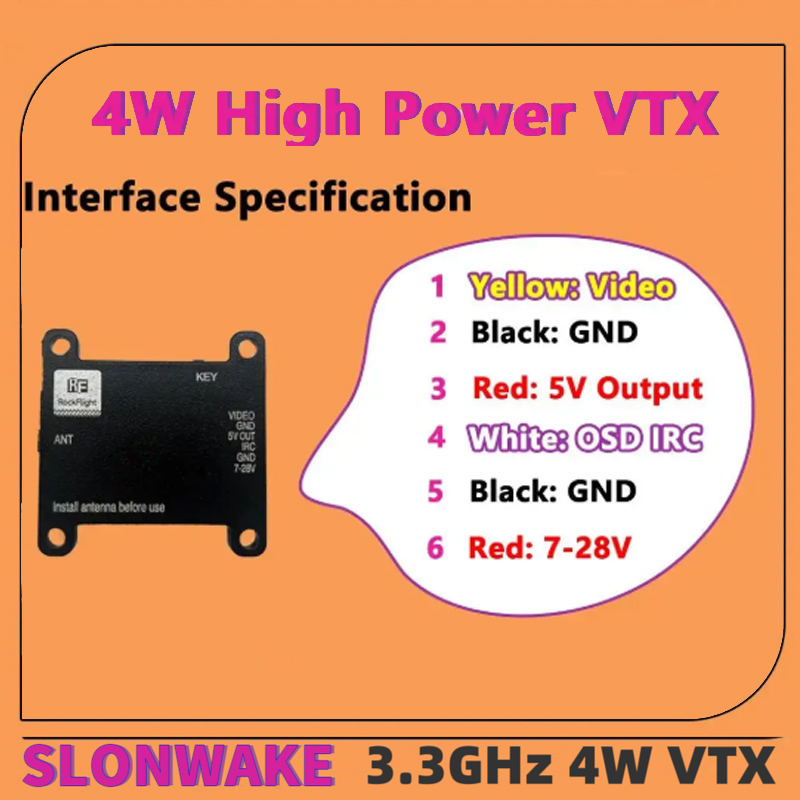 SLONWAKE FPV 3.3G 16CH 4000mW  - đánh giá và giá Drone Rc Control