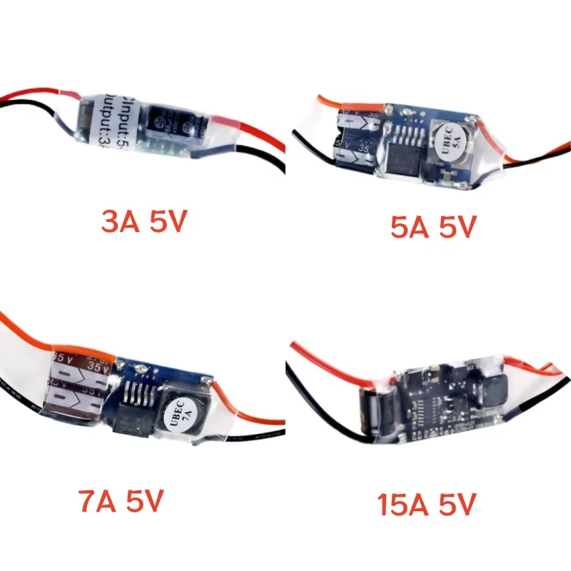 UBEC 5V 3A 5A 7A 15A Full Shie - đánh giá và giá Drone Switch Rc