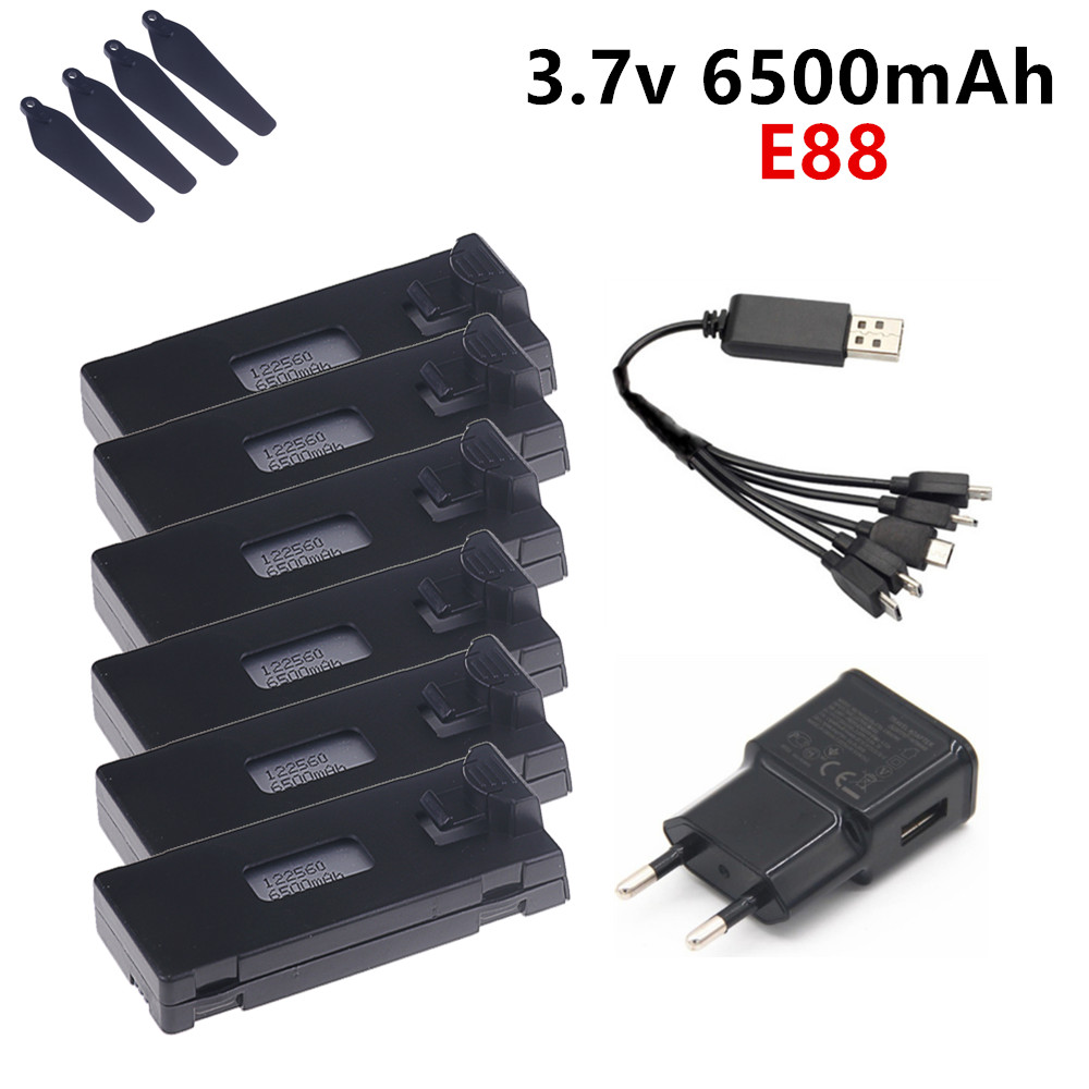 3.7V 6500mAh Lipo Battery For  - đánh giá và giá Drone Rc E88 Pro