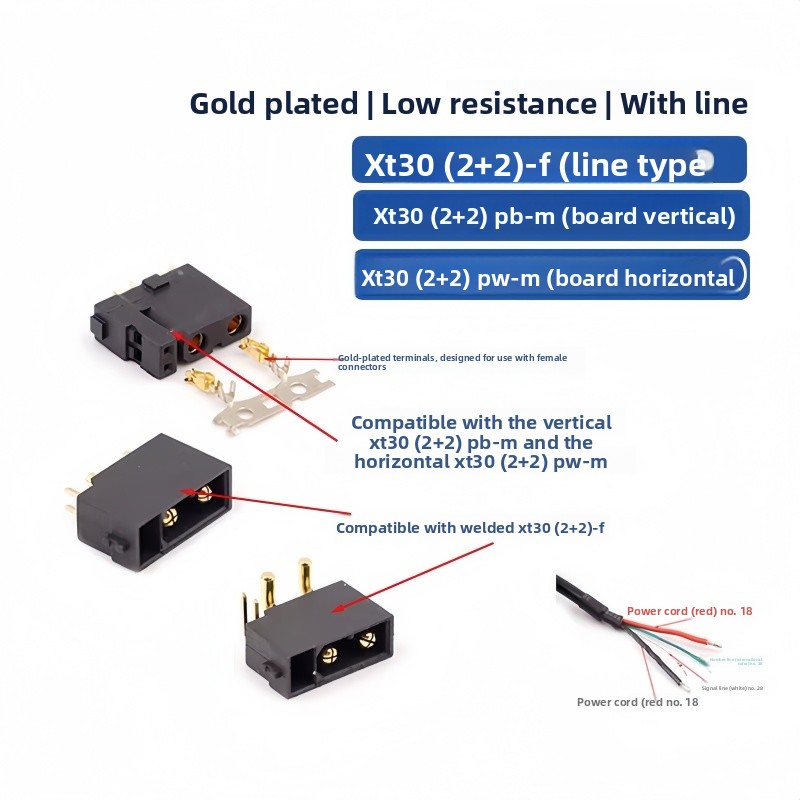 XT30(2+2) XT30PB/PW(2+2) Male  - đánh giá và giá Drone Rc Signal