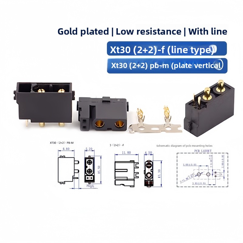 XT30(2+2) XT30PB/PW(2+2) Male  - đánh giá và giá Drone Rc Signal