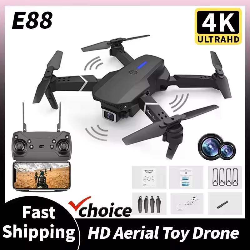 2026 New E88 Pro RC Drone 4K 1 - đánh giá và giá Drone Rc E88 Pro