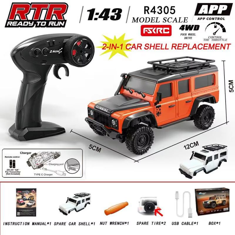 HuangBo 1:43 Scale 4WD RC Rock - đánh giá và giá Drone Or Rc Car