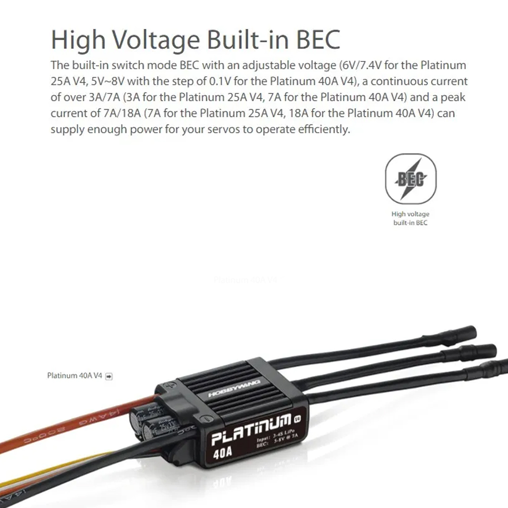 Hobbywing Platinum 25A V4 Brus - đánh giá và giá Drone Rc V4