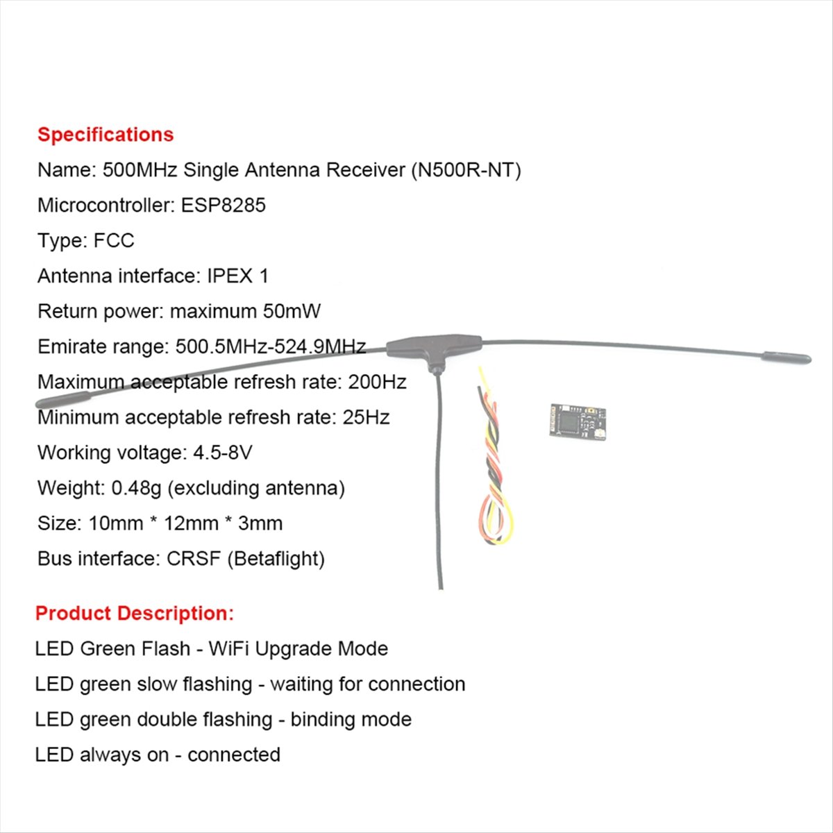 500MHz Receiver 500.5MHz-524.9 - đánh giá và giá Drone Rc Drone