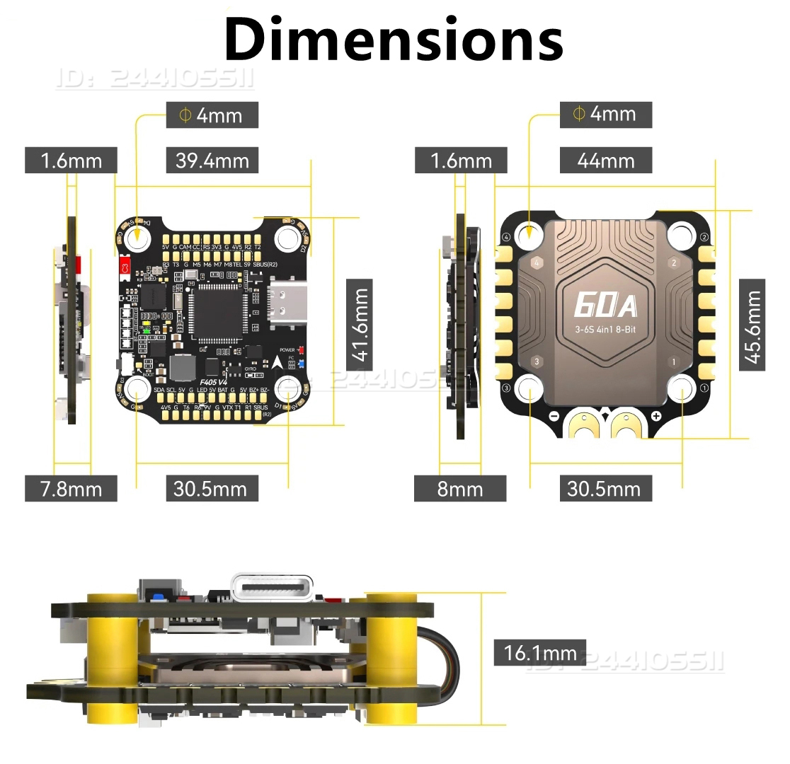 F405 V4 FC Flight Controller w - đánh giá và giá Drone Rc V4
